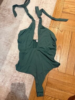 Green halter bodysuit size small